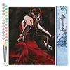 Image de Figured'Art Peinture par Numéro Adulte Danseuse de Flamenco - Activité Manuelle Kit de Loisir Créatif DIY Numéro d'Art Complet - 40x50cm sans châssis en bois