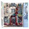 Image de Figured'Art Peinture par Numéro Adulte Le Petit Bistro Vintage - Activité Manuelle Kit de Loisir Créatif DIY Numéro d'art Complet - 40x50cm sans châssis en Bois