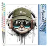 Image de Figured'Art Peinture par Numéro Adulte Chat reste cool - Activité Manuelle Kit de Loisir Créatif DIY Numéro d'Art Complet - 40x50cm sans châssis en bois