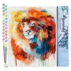 Image de Figured'Art Peinture par Numéro Adulte Lion flamboyant - Activité Manuelle Kit de Loisir Créatif DIY Numéro d'Art Complet - 40x50cm sans châssis en bois