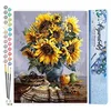 Image de Figured'Art Peinture par Numéro Adulte Bouquet de Tournesols - Activité Manuelle Kit de Loisir Créatif DIY Numéro d'Art Complet - 40x50cm sans châssis en bois