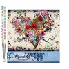 Image de Figured'Art Peinture par Numéro Adulte Coeur de Fleurs - Activité Manuelle Kit de Loisir Créatif DIY Numéro d'Art Complet - 40x50cm sans châssis en bois