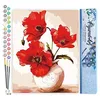 Image de Figured'Art Peinture par Numéro Adulte Jolis Coquelicots - Activité Manuelle Kit de Loisir Créatif DIY Numéro d'Art Complet - 40x50cm sans châssis en bois