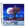 Image de Figured'Art Peinture par Numéro Adulte Arbre et grande Lune - Activité Manuelle Kit de Loisir Créatif DIY Numéro d'Art Complet - 40x50cm sans châssis en bois