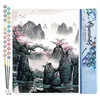 Image de Figured'Art Peinture par Numéro Adulte Paysage de Chine - Activité Manuelle Kit de Loisir Créatif DIY Numéro d'Art Complet - 40x50cm sans châssis en bois