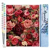 Image de Figured'Art Peinture par Numéro Adulte Fleurs Romantiques - Activité Manuelle Kit de Loisir Créatif DIY Numéro d'Art Complet - 40x50cm sans châssis en bois