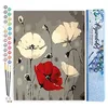 Image de Figured'Art Peinture par Numéro Adulte Fleurs rouge et blanches - Activité Manuelle Kit de Loisir Créatif DIY Numéro d'Art Complet - 40x50cm sans châssis en bois