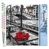 Image de Figured'Art Peinture par Numéro Adulte Terrasse et Bouquet - Activité Manuelle Kit de Loisir Créatif DIY Numéro d'Art Complet - 40x50cm sans châssis en bois