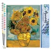 Image de Figured'Art Peinture par Numéro Adulte Van Gogh Tournesols - Activité Manuelle Kit de Loisir Créatif DIY Numéro d'Art Complet - 40x50cm sans châssis en bois