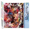 Image de Figured'Art Peinture par Numéro Adulte Visage féminin abstrait - Activité Manuelle Kit de Loisir Créatif DIY Numéro d'Art Complet - 40x50cm sans châssis en bois