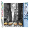 Image de Figured'Art Peinture par Numéro Adulte Ville Moderne et Taxis Jaunes - Activité Manuelle Kit de Loisir Créatif DIY Numéro d'Art Complet - 40x50cm sans châssis en bois