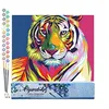 Image de Figured'Art Peinture par Numéro Adulte Tigre Pop Art 2 - Activité Manuelle Kit de Loisir Créatif DIY Numéro d'Art Complet - 40x50cm sans châssis en bois