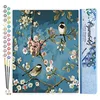 Image de Figured'Art Peinture par Numéro Adulte Fleurs et Oiseaux - Activité Manuelle Kit de Loisir Créatif DIY Numéro d'Art Complet - 40x50cm sans châssis en bois