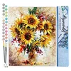 Image de Figured'Art Peinture par Numéro Adulte Jolis Tournesols - Activité Manuelle Kit de Loisir Créatif DIY Numéro d'Art Complet - 40x50cm sans châssis en bois