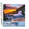 Image de Figured'Art Peinture par Numéro Adulte Falaise et Vagues - Activité Manuelle Kit de Loisir Créatif DIY Numéro d'art Complet - 40x50cm sans châssis en Bois