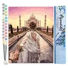 Image de Figured'Art Peinture par Numéro Adulte Balade Romantique Taj Mahal - Activité Manuelle Kit de Loisir Créatif DIY Numéro d'Art Complet - 40x50cm sans châssis en bois