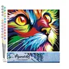 Image de Figured'Art Peinture par Numéro Adulte Félin Pop Art - Activité Manuelle Kit de Loisir Créatif DIY Numéro d'Art Complet - 40x50cm sans châssis en bois