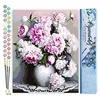 Image de Figured'Art Peinture par Numéro Adulte Vase de Pivoines - Activité Manuelle Kit de Loisir Créatif DIY Numéro d'Art Complet - 40x50cm sans châssis en bois