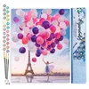 Image de Figured'Art Peinture par Numéro Adulte Lâcher de Ballons à Paris - Activité Manuelle Kit de Loisir Créatif DIY Numéro d'Art Complet - 40x50cm sans châssis en bois
