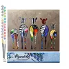 Image de Figured'Art Peinture par Numéro Adulte Zèbres de dos - Activité Manuelle Kit de Loisir Créatif DIY Numéro d'Art Complet - 40x50cm sans châssis en bois