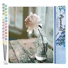 Image de Figured'Art Peinture par Numéro Adulte Fleur Blanche - Activité Manuelle Kit de Loisir Créatif DIY Numéro d'Art Complet - 40x50cm sans châssis en bois