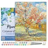 Image de Figured'Art Peinture par Numéro Adulte avec Cadre Van Gogh Pêcher - Activité Manuelle Kit de Loisir Créatif DIY Numéro d'Art Complet - 40x50cm toile tendue sur châssis