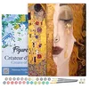 Image de Figured'Art Peinture par Numéro Adulte avec Cadre Gustav Klimt - Activité Manuelle Kit de Loisir Créatif DIY Numéro d'Art Complet - 40x50cm toile tendue sur châssis