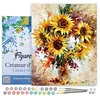 Image de Figured'Art Peinture par Numéro Adulte avec Cadre Jolis Tournesols - Activité Manuelle Kit de Loisir Créatif DIY Numéro d'Art Complet - 40x50cm toile tendue sur châssis