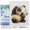 Image de Figured'Art Peinture par Numéro Adulte avec Cadre Panda et Lunettes - Activité Manuelle Kit de Loisir Créatif DIY Numéro d'Art Complet - 40x50cm toile tendue sur châssis