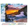 Image de Figured'Art Peinture par Numéro Adulte avec Cadre Falaise et Vagues - Activité Manuelle Kit de Loisir Créatif DIY Numéro d'art Complet - 40x50cm Toile tendue sur châssis