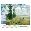 Image de Figured'Art Peinture par Numéro Adulte avec Cadre - 40x50cm Toile tendue sur Châssis - Kit Loisir Créatif Détente - Déco DIY - Monet champ de coquelicots