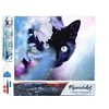 Image de Figured’Art Diamond Painting Broderie Diamant 40x50cm Toile Entière Roulée avec Strass Perles Carrés - Chat et Fleur - Kit Complet Animaux 5D DIY Activité Manuelle Loisirs Créatifs Adultes