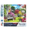 Image de Figured’Art Diamond Painting Broderie Diamant 40x50cm Toile Entière Roulée avec Strass Perles Carrés - Joli Jardin - Kit Complet Paysage 5D DIY Activité Manuelle Loisirs Créatifs Adultes