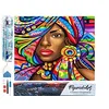 Image de Figured’Art Diamond Painting Broderie Diamant 40x50cm Toile Entière Roulée avec Strass Perles Carrés - Femme Exotique - Kit Complet 5D DIY Activité Manuelle Loisirs Créatifs Adultes
