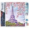 Image de Figured’Art Diamond Painting Broderie Diamant 40x50cm Toile Entière Roulée avec Strass Perles Carrés - Tour Eiffel au Printemps - Kit Complet 5D DIY Activité Manuelle Loisirs Créatifs Adultes