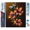 Image de Figured’Art Diamond Painting Broderie Diamant 40x50cm Toile Entière Roulée avec Strass Perles Carrés - Lys et Libellule - Kit Complet 5D DIY Activité Manuelle Loisirs Créatifs Adultes