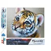 Image de Figured’Art Diamond Painting Broderie Diamant 40x50cm Toile Entière Roulée avec Strass Perles Carrés - Bébé Tigre - Kit Complet Animaux 5D DIY Activité Manuelle Loisirs Créatifs Adultes