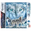 Image de Figured’Art Diamond Painting Broderie Diamant 40x50cm Toile Entière Roulée avec Strass Perles Carrés - Meute de Loups - Kit Complet Animaux 5D DIY Activité Manuelle Loisirs Créatifs Adultes