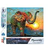 Image de Figured’Art Diamond Painting Broderie Diamant 40x50cm Toile Entière Roulée avec Strass Perles Carrés - Eléphant artistique - Kit Complet Animaux 5D DIY Activité Manuelle Loisirs Créatifs Adultes