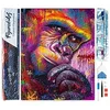 Image de Figured’Art Diamond Painting Broderie Diamant 40x50cm Toile Entière Roulée avec Strass Perles Carrés - King Kong coloré - Kit Complet Animaux 5D DIY Activité Manuelle Loisirs Créatifs Adultes
