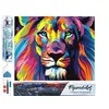 Image de Figured’Art Diamond Painting Broderie Diamant 40x50cm Toile Entière Roulée avec Strass Perles Carrés - Lion Pop Art - Kit Complet Animaux 5D DIY Activité Manuelle Loisirs Créatifs Adultes