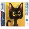 Image de Figured’Art Diamond Painting Broderie Diamant 40x50cm Toile Entière Roulée avec Strass Perles Carrés - Chat étonné - Kit Complet Animaux 5D DIY Activité Manuelle Loisirs Créatifs Adultes