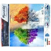 Image de Figured’Art Diamond Painting Broderie Diamant 40x50cm Toile Entière Roulée avec Strass Perles Carrés - Les 4 saisons - Kit Complet Paysage 5D DIY Activité Manuelle Loisirs Créatifs Adultes