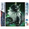 Image de Figured’Art Diamond Painting Broderie Diamant 40x50cm Toile Entière Roulée avec Strass Perles Carrés - Joli Chat - Kit Complet Animaux 5D DIY Activité Manuelle Loisirs Créatifs Adultes