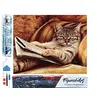 Image de Figured’Art Diamond Painting Broderie Diamant 40x50cm Toile Entière Roulée avec Strass Perles Carrés - Le Chat connaisseur - Kit Complet Animaux 5D DIY Activité Manuelle Loisirs Créatifs Adultes