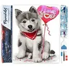 Image de Figured’Art Diamond Painting Broderie Diamant 40x50cm Toile Entière Roulée avec Strass Perles Carrés - Chien I Love You - Kit Complet Animaux 5D DIY Activité Manuelle Loisirs Créatifs Adultes