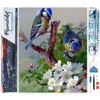 Image de Figured’Art Diamond Painting Broderie Diamant 40x50cm Toile Entière Roulée avec Strass Perles Carrés - Mésanges sur branche - Kit Complet Animaux 5D DIY Activité Manuelle Loisirs Créatifs Adultes