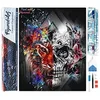 Image de Figured’Art Diamond Painting Broderie Diamant 40x50cm Toile Entière Roulée avec Strass Perles Carrés - Lion et Tête de Mort - Kit Complet 5D DIY Activité Manuelle Loisirs Créatifs Adultes