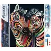 Image de Figured’Art Diamond Painting Broderie Diamant 40x50cm Toile Entière Roulée avec Strass Perles Carrés - Couple de Zèbres - Kit Complet Animaux 5D DIY Activité Manuelle Loisirs Créatifs Adultes