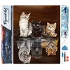 Image de Figured’Art Diamond Painting Broderie Diamant 40x50cm Toile Entière Roulée avec Strass Perles Carrés - Reflets Chatons - Kit Complet Animaux 5D DIY Activité Manuelle Loisirs Créatifs Adultes